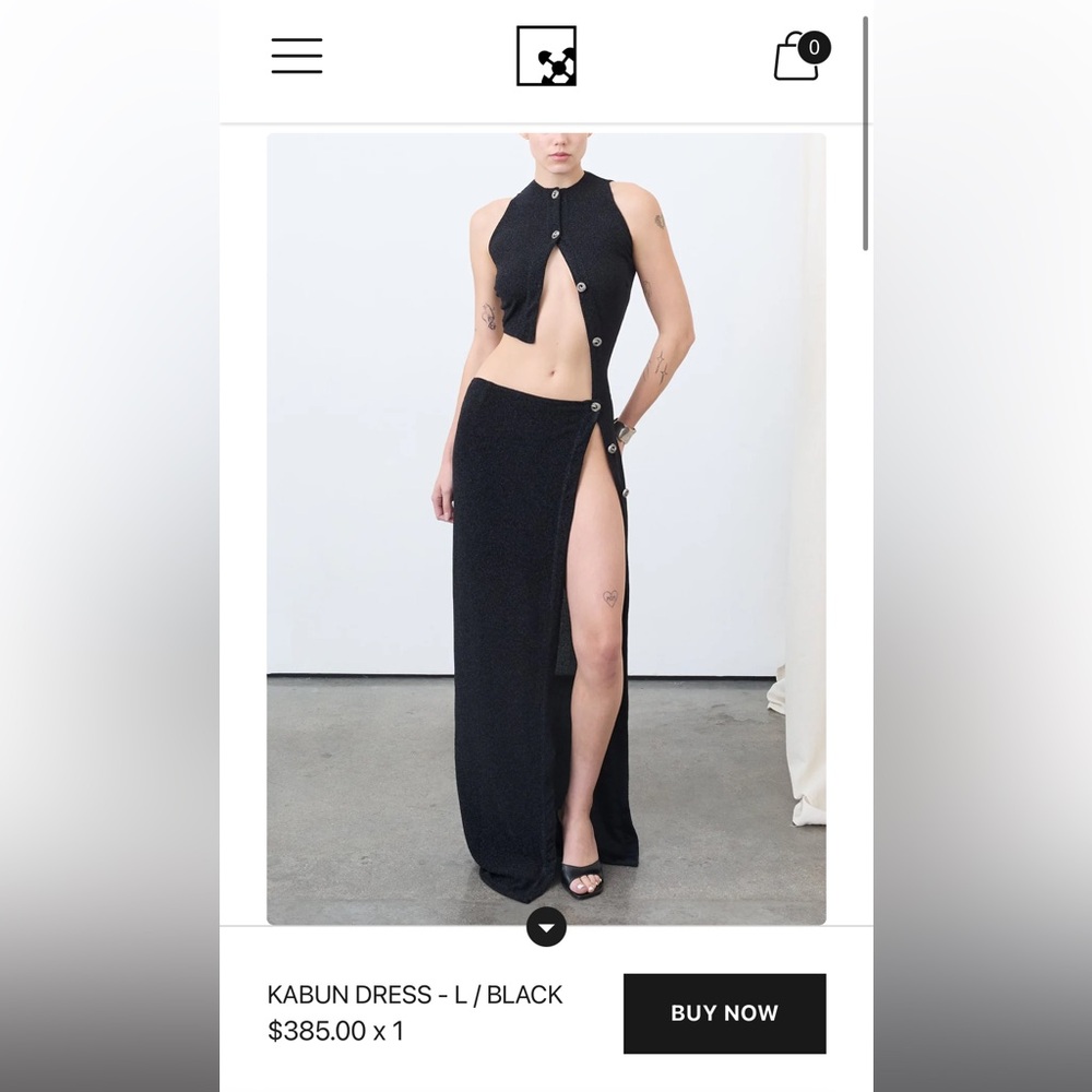 Kwame Adusei black asymmetrical dress